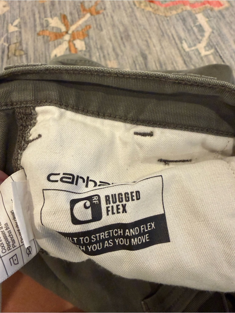 Carhartt Rugged Flex Double Knee Utility Work Pants Olive Men’s 46x32 - Picture 4 of 7